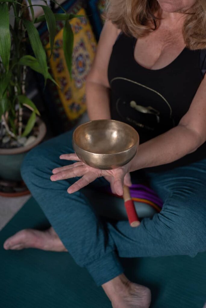 Instructor leading a Sound Healing session